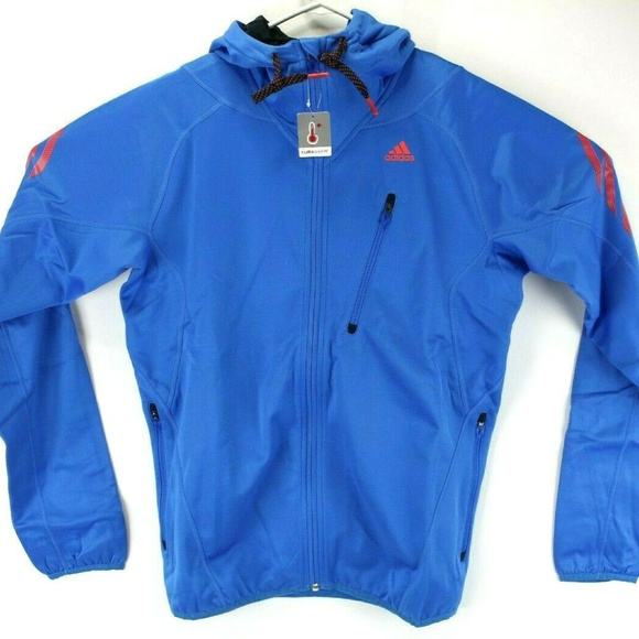 Adidas Mens Adizero Trefoil Zip Front Hoodie Sz S - Picture 1 of 8